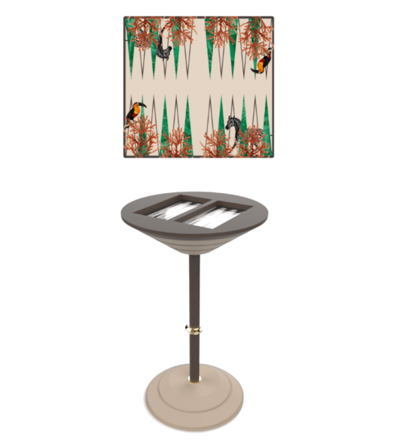 Backgammon Board  Vismara hoher Backgammon Tisch