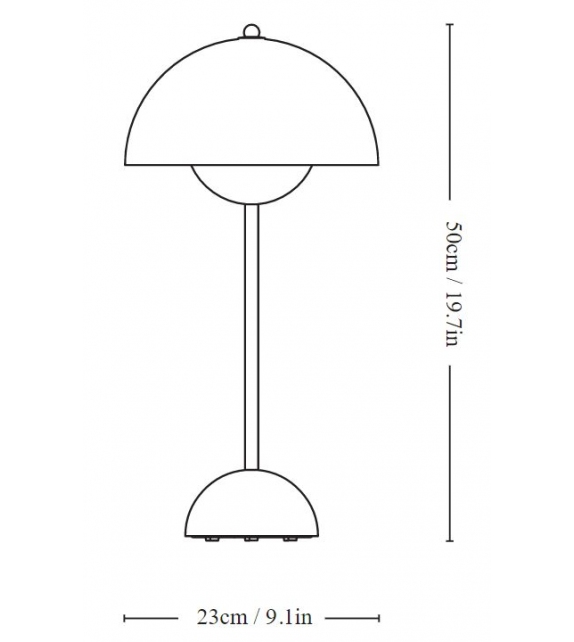 Flowerpot &Tradition Lampe de Table