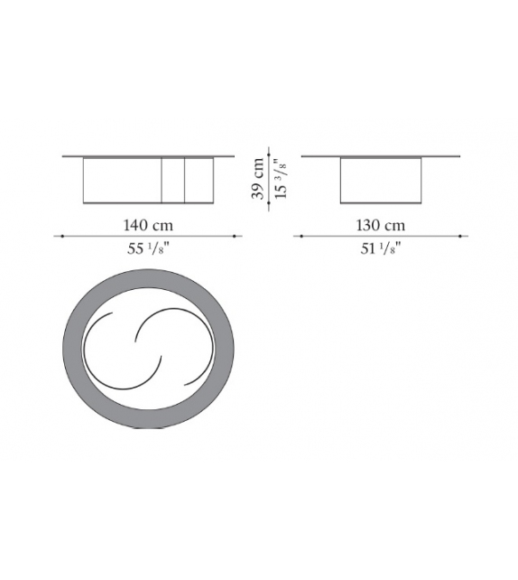 Fascia Specchiata Azucena Table Basse