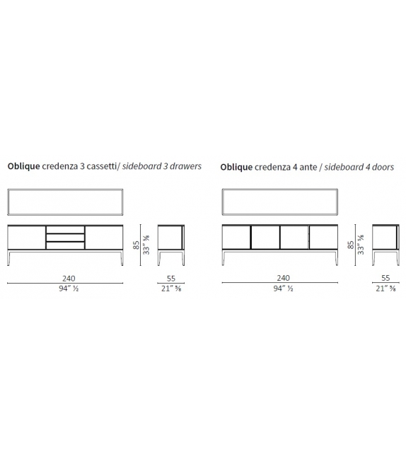 Oblique Ceccotti Collezioni Sideboard
