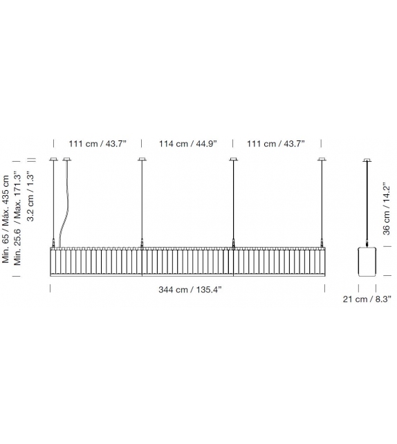 Línea Estadio Santa&Cole Lampada a Sospensione