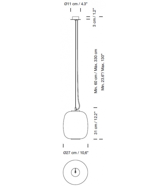 Globo Cesta Santa&Cole Lámpara de Suspensión