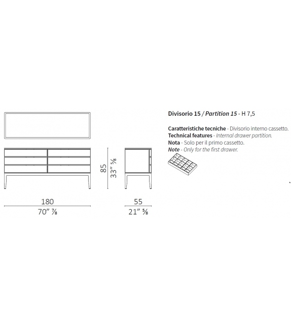 Oblique Ceccotti Collezioni Kommode