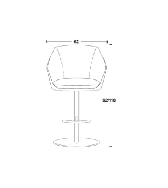 Edgar Stool Vismara Tabouret Pivotant