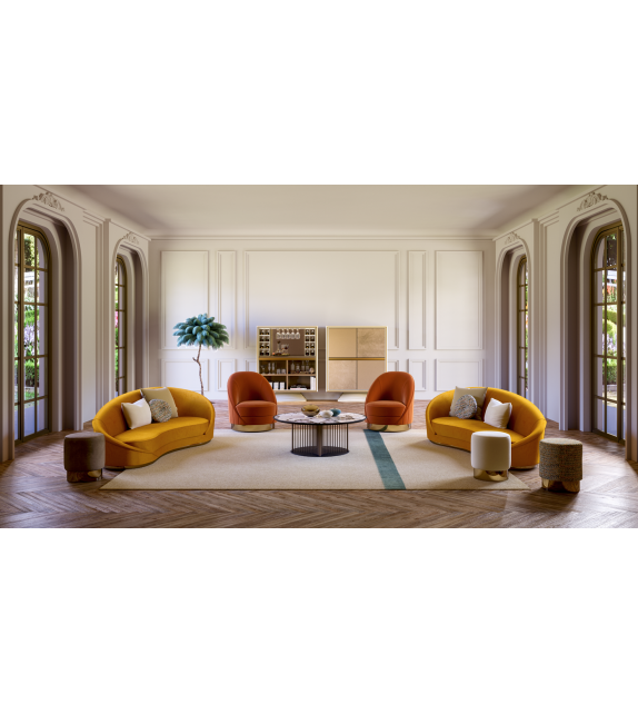 Comma-Shaped Sofa Vismara Sofa