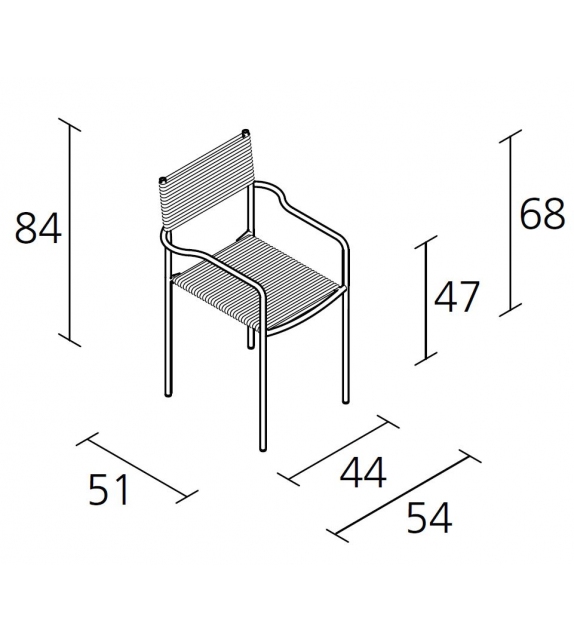 Spaghetti armrest - 131  silla