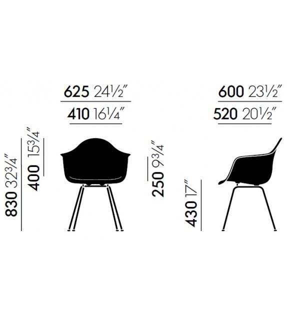 Eames Fiberglass Armchair DAW Vitra Fauteuil