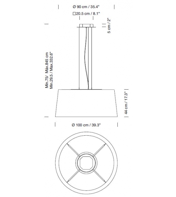 GT1000 Santa&Cole Hängeleuchte