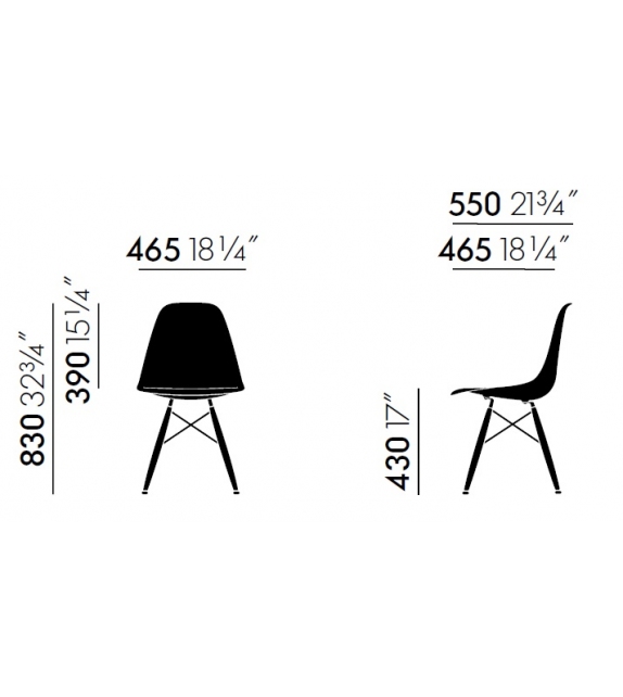 Eames Plastic Armchair LAR Vitra Fauteuil Avec Coussin