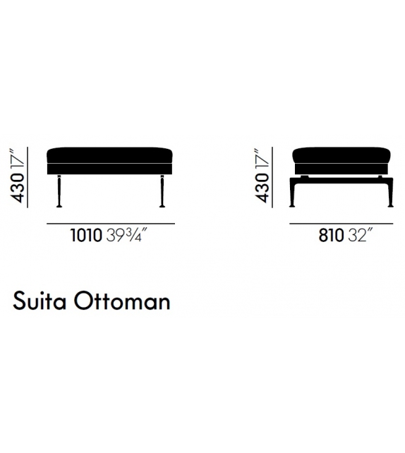 Suita Ottoman Capitonné Vitra Puf