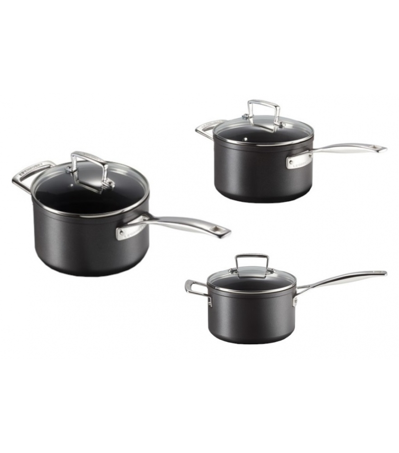 Batteria 3 Casseruole con Manico Lungo Maniglia e Coperchio Le Creuset Casserole