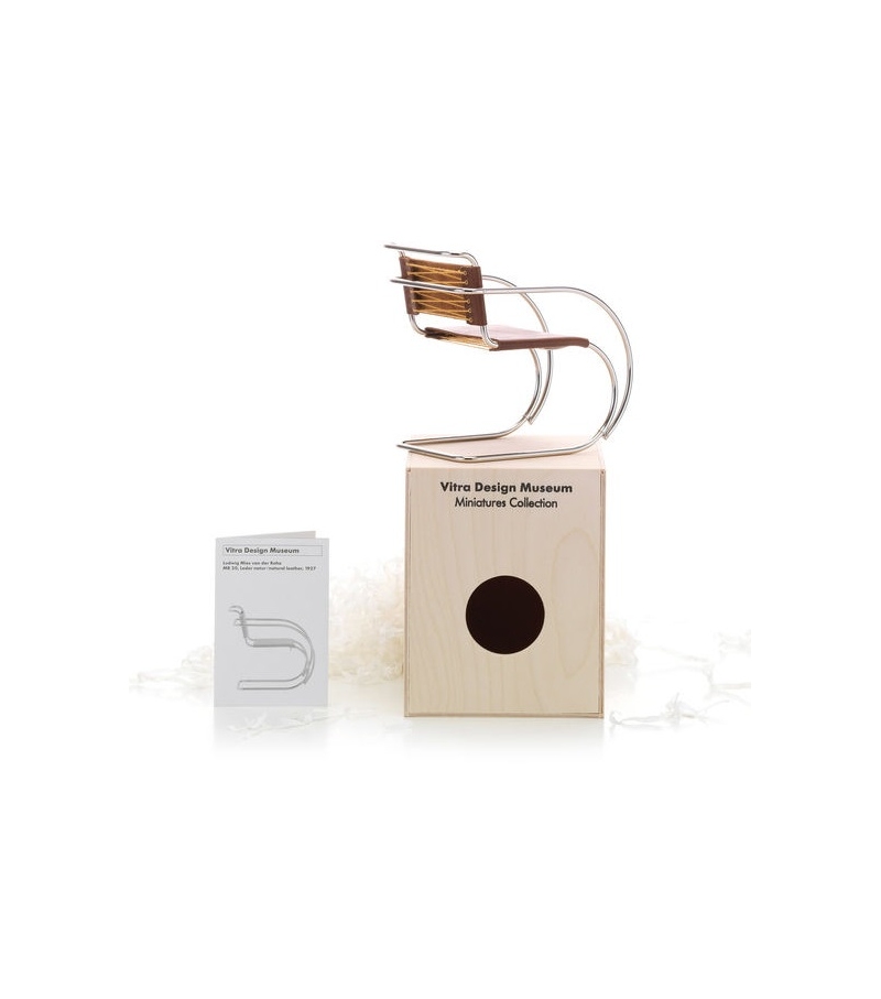 Miniature MR 20, Mies van der Rohe, in pelle