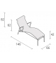 Longframe - 439 chaise longue 