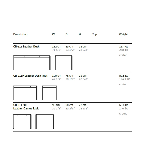 Leather BassamFellow Schreibtisch