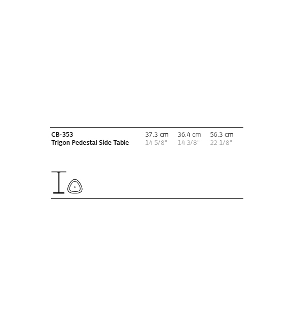 Trigon BassamFellows Pedestal Tavolino D'Appoggio