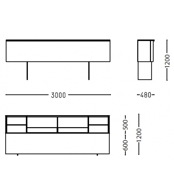 Pronta consegna - Gallery Low Cupboard Porro Madia