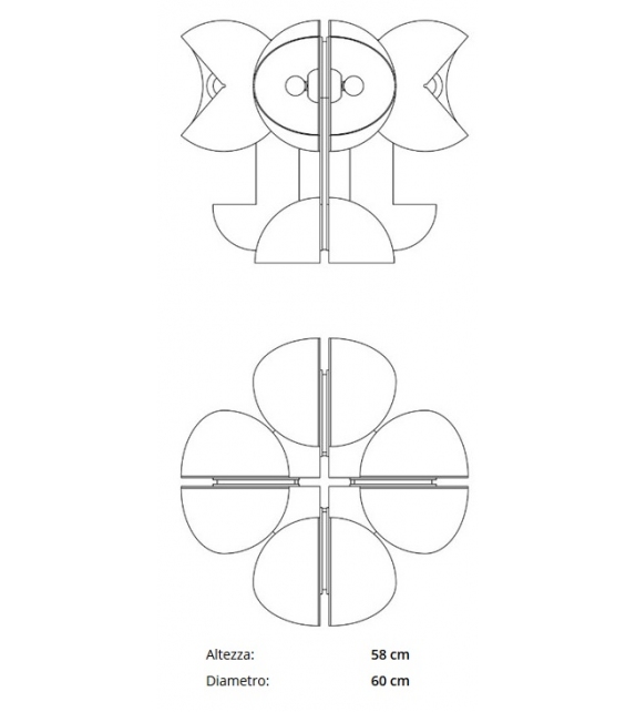 Ruspa 4 Martinelli Luce Table Lamp