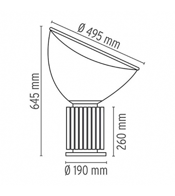 Prêt pour l'expédition - Taccia Flos Lampe de Table