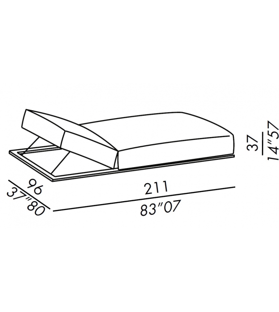 Claud Indoor Meridiani Relax Sonnenliege