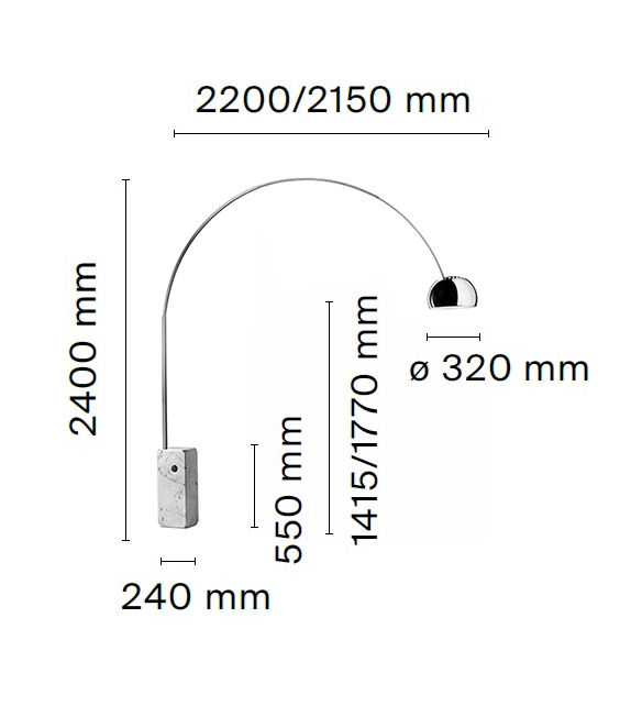 Ready for shipping - Arco Led Flos Floor Lamp
