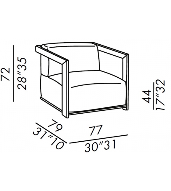Claud Meridiani Small Armchair