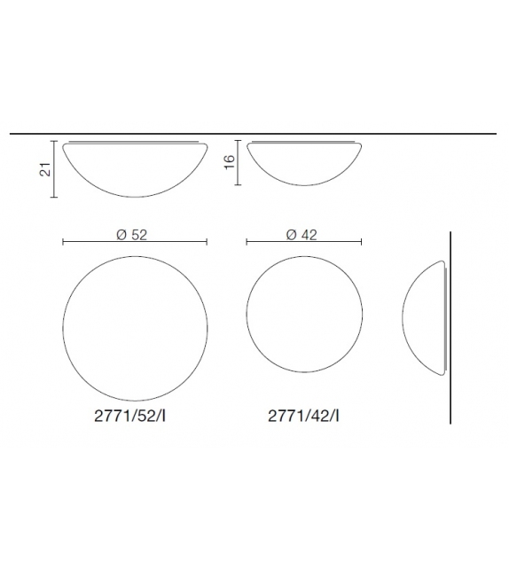 Semisfera Martinelli Luce Ceiling/Wall Lamp