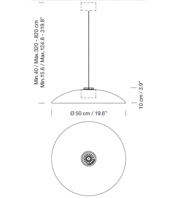 HeadHat Plate M Santa&Cole Lámpara de Suspensión