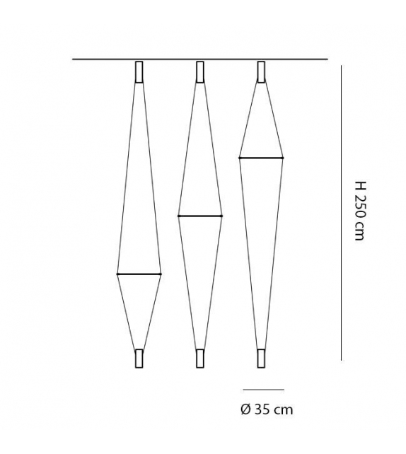 Coassiale Martinelli Luce Ceiling Lamp