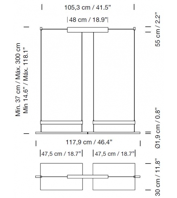 Sistema Lamina 45 Santa&Cole Suspension