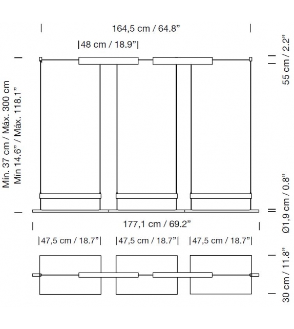 Sistema Lamina 45 Santa&Cole Suspension