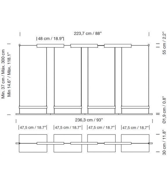 Sistema Lamina 45 Santa&Cole Suspension