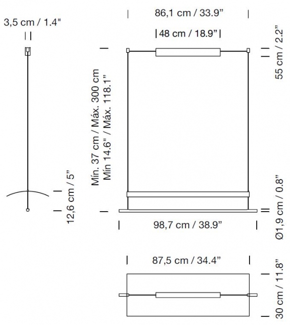 Lamina 85 Santa&Cole Pendant Lamp