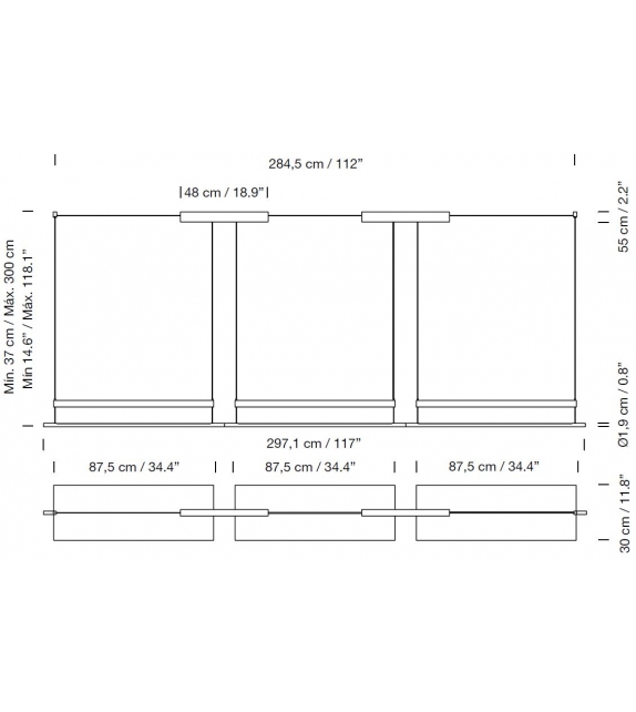 Sistema Lamina 85 Santa&Cole Pendant Lamp