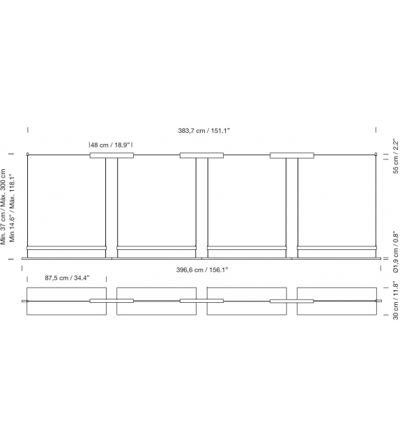 Sistema Lamina 85 Santa&Cole Lampada a Sospensione