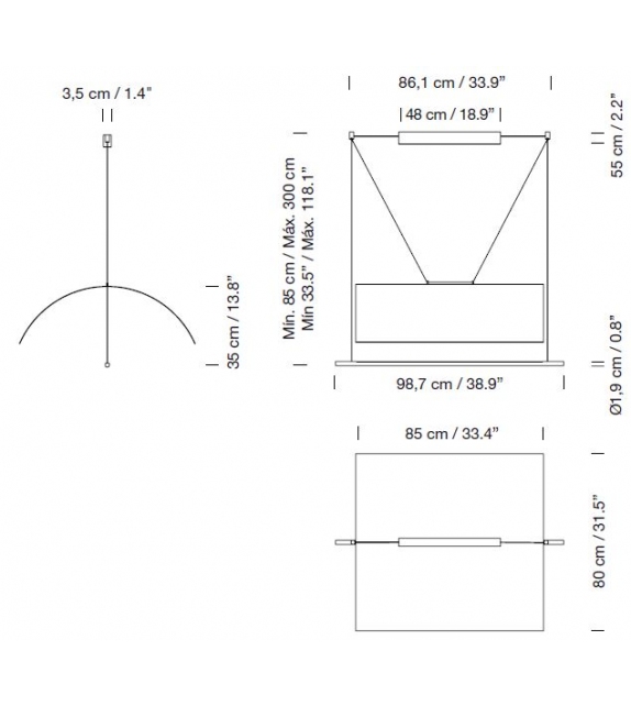 Lamina Mayor Santa&Cole Hängeleuchte