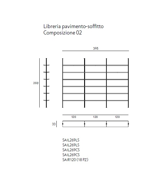 Sailor Living Divani Bibliothèque