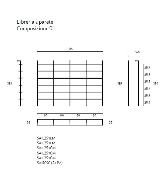 Sailor Living Divani Bookshelf