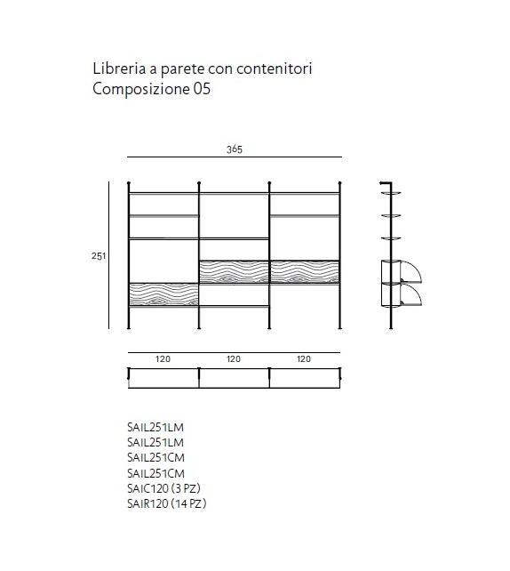 Sailor Living Divani Bookshelf