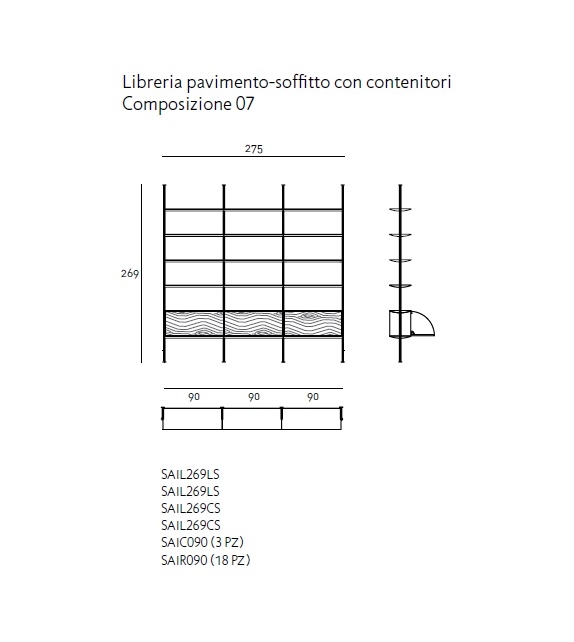 Sailor Living Divani Librería