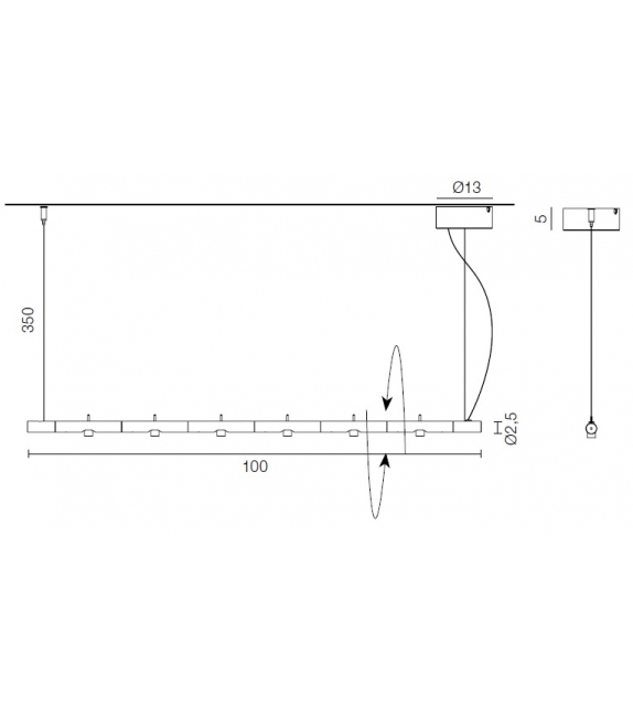 Colibrì 2070 Martinelli Luce Suspension