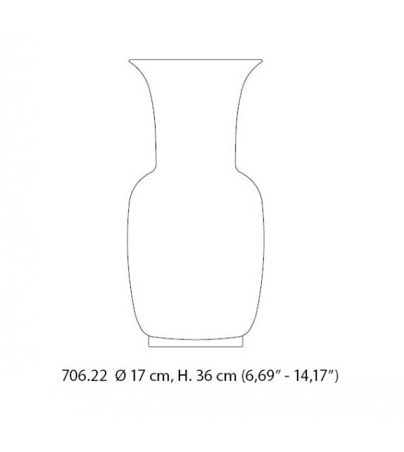 Versandfertig - Opalino 706.22 Venini Vase
