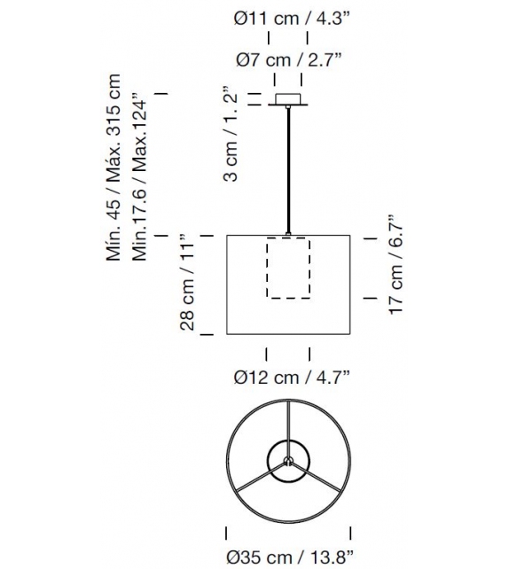 Moaré Liviana S  Santa&Cole Lampada a Sospensione