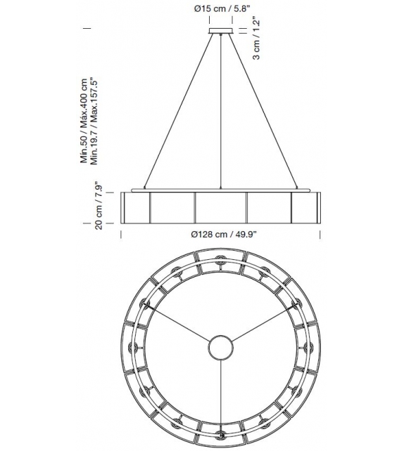 Sexta 12 Santa&Cole Pendant Lamp