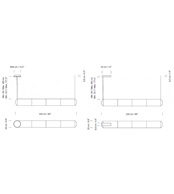 Tekio Horizontal Santa&Cole Pendant Lamp