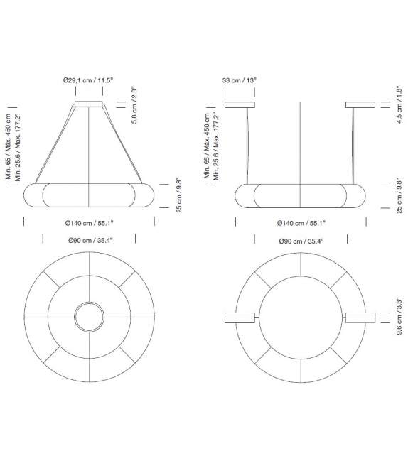 Tekio Circular Santa&Cole Suspension