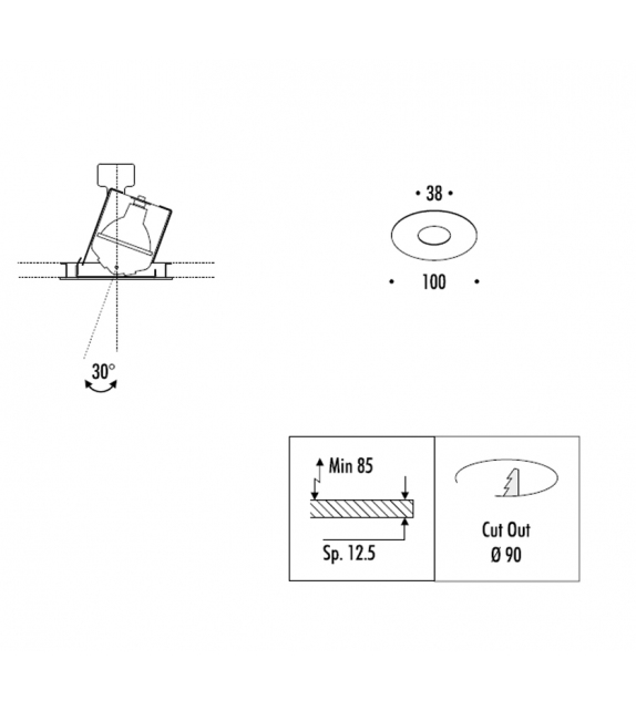 Buco R Davide Groppi Lampada da Soffitto