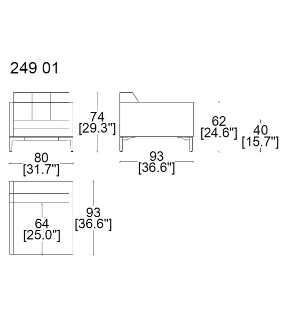 249 Volage EX-S Cassina Sessel