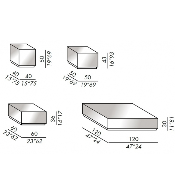 Belt Mirror Meridiani Coffee Table