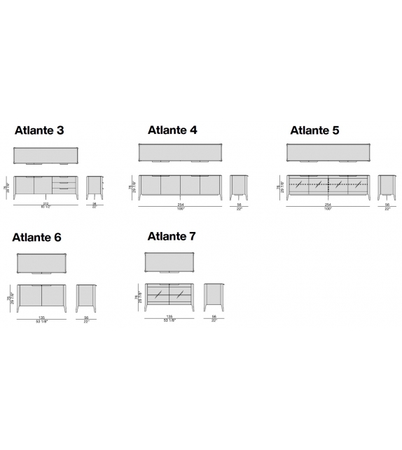 Atlante 3 Porada Sideboard
