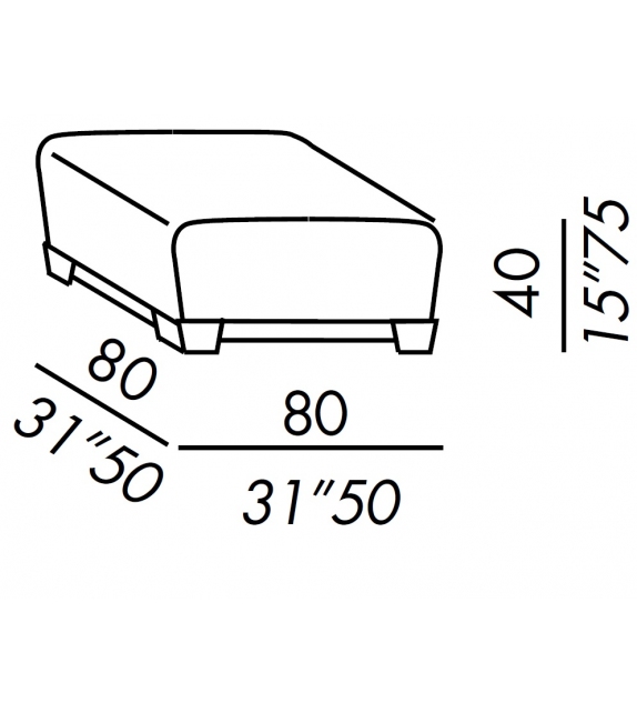 Pouf Allen Meridiani